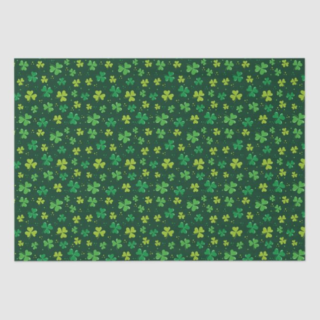St. Patrick's Day Kleeblatts Seidenpapier (Vorderseite)
