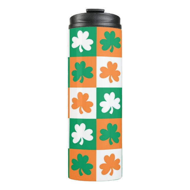 St Patrick's Day Kleeblatts Thermosbecher (Vorderseite)