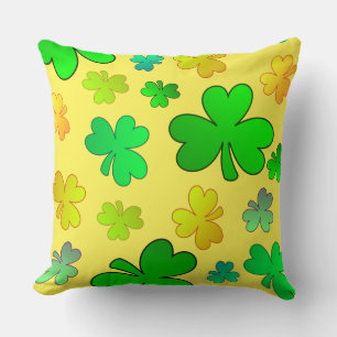 St. Patrick's Day Kleeblatts Throw Kissen