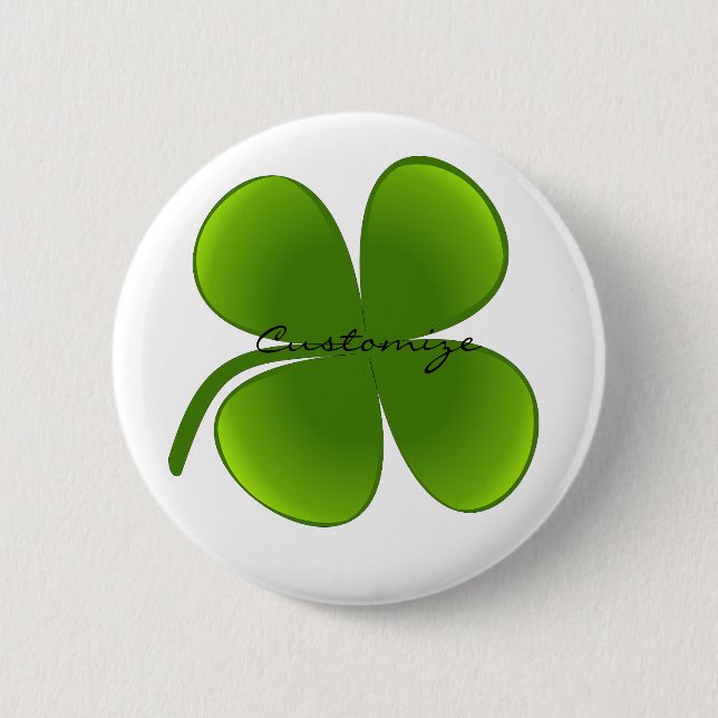 St Patrick's Day Kleeblatts Thunder_Cove Button (Vorderseite)