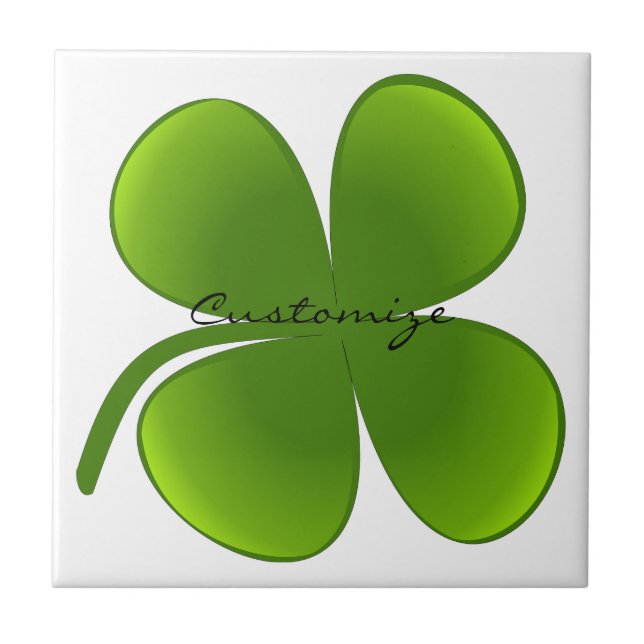 St Patrick's Day Kleeblatts Thunder_Cove Fliese (Vorderseite)