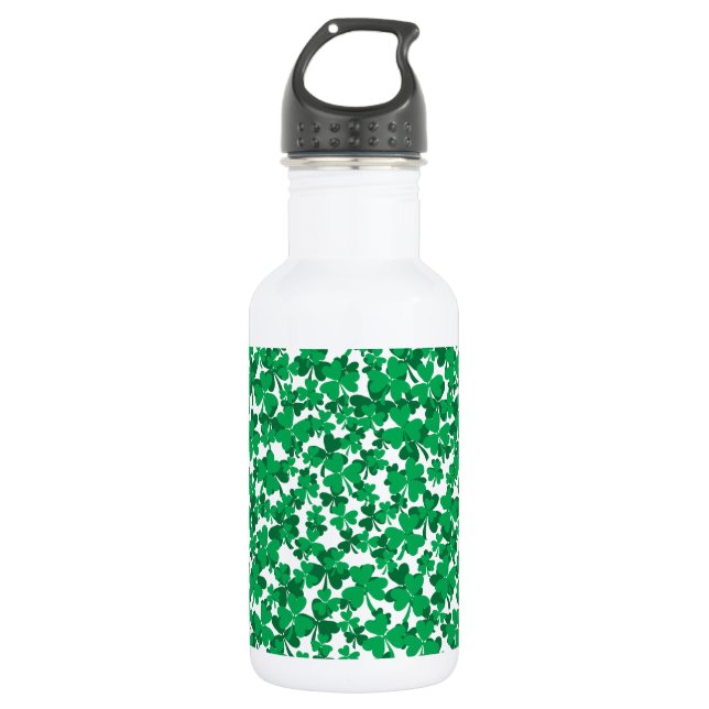 St Patrick's Day Kleeblatts Trinkflasche (Vorderseite)