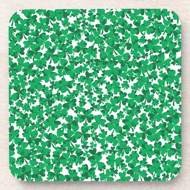 St Patrick's Day Kleeblatts Untersetzer (Vorderseite)