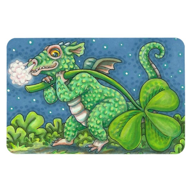 ST. PATRICK'S DAY KLEINE IRISH DRAGON FANTASY MAGNET (Horizontal)