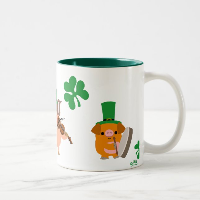 St Patrick's Day kleine Musiker Tasse (Rechts)