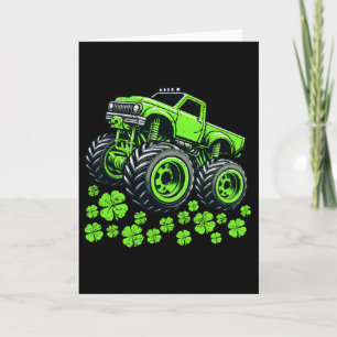 St Patricks Day Kleinkind Glücklicher Monstertruck Karte
