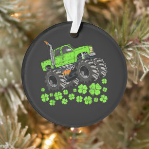 St Patricks Day Kleinkind Glücklicher Monstertruck Ornament