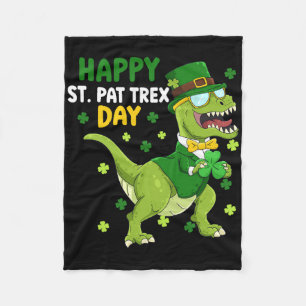 St Patricks Day Kobold Dinosaur Dino Glücklich St  Fleecedecke