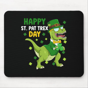 St Patricks Day Kobold Dinosaur Dino Glücklich St Mousepad