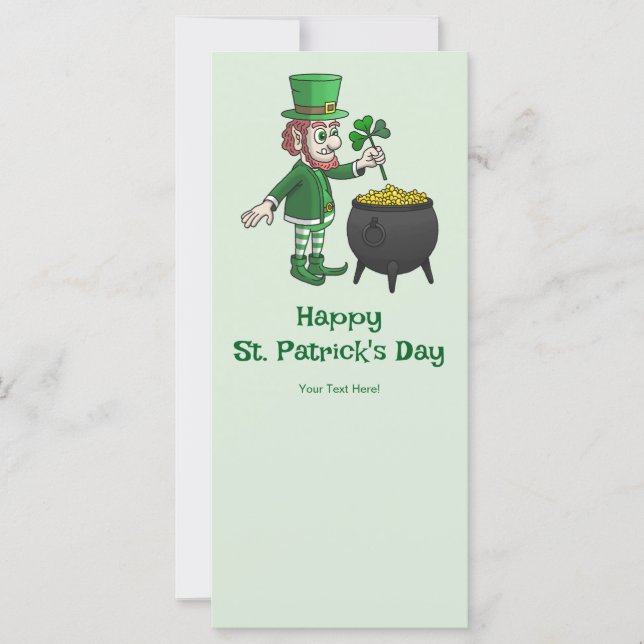 St. Patricks Day Kobold Karte (Vorderseite)