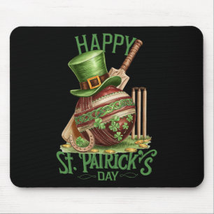 St. Patricks Day Kostüm Cricket Hut Vierblattklee Mousepad