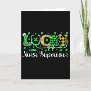 St Patricks Day Krankenpfleger Scrub Top Glücklich Karte