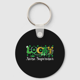 St Patricks Day Krankenschwester Scrub Top Glückli Schlüsselanhänger