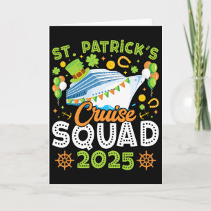 St. Patricks Day Kreuzfahrt-Team 2025 Lustige Fami Karte