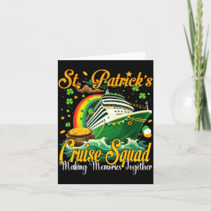 St Patricks Day Kreuzfahrt-Team 2026 Lustiges Fami Karte