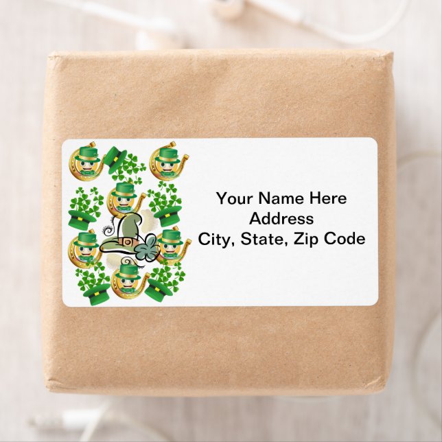 St. Patrick's Day Labels Horseshoe (Insitu)