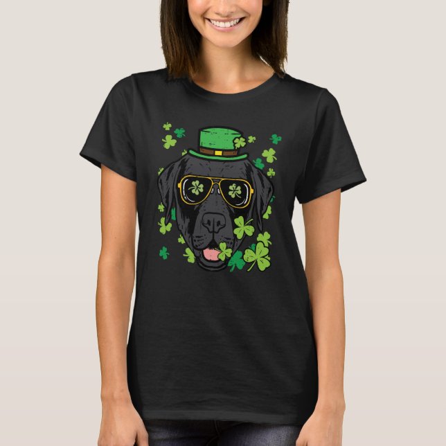 St Patricks Day Labrador Dog Saint Pattys Men Wome T-Shirt (Vorderseite)