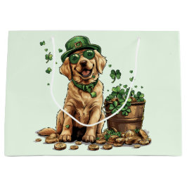 St. Patrick's Day Labrador Retriever Dog Große Geschenktüte