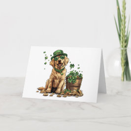 St. Patrick's Day Labrador Retriever Dog Karte
