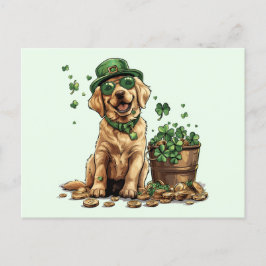 St. Patrick's Day Labrador Retriever Dog Postkarte
