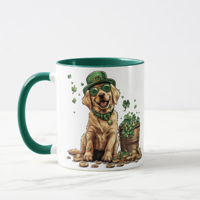 St. Patrick's Day Labrador Retriever Dog Tasse (Links)