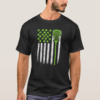 St Patricks Day Lacrosse Lax USA Flag Frauen irisc T-Shirt