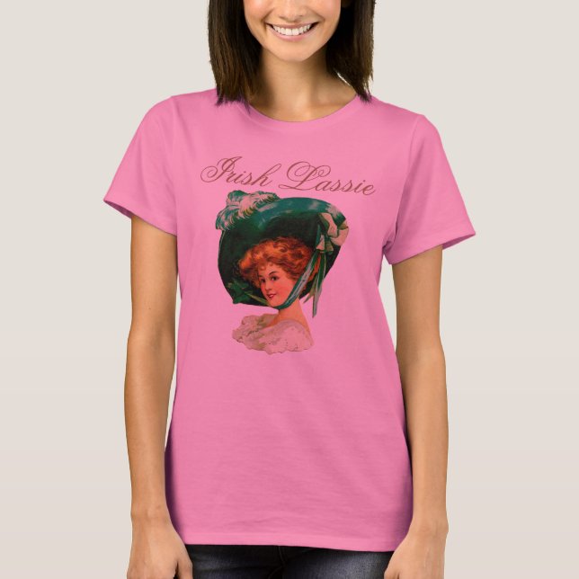 St Patricks Day Lady Irish Lassie T-Shirt (Vorderseite)