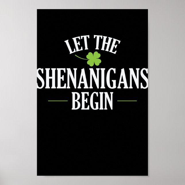 St. Patricks Day Lass The Shenanigans Poster (Vorne)