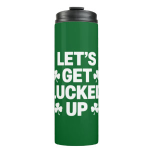 St. Patrick's Day Lassen Sie uns die irische Klee  Thermosbecher