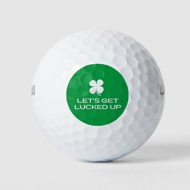 St. Patrick's Day Lasst uns glücklich werden Golfball (Vorderseite)