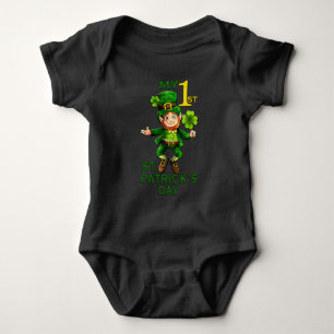 St. Patrick's Day Leprechaun Baby Bodysuit Strampler