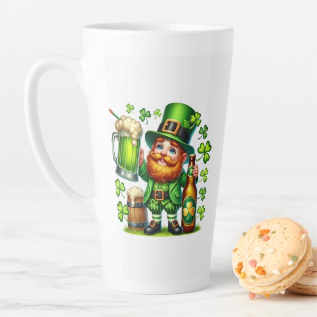 St. Patrick's Day Leprechaun Bier Design-65218 Milchtasse (Beispiel)