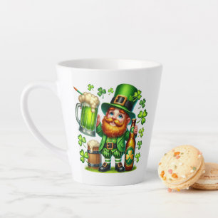 St. Patrick's Day Leprechaun Bier Design-65218 Milchtasse