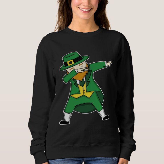 St Patricks Day leprechaun dabbing st patty s Kids Sweatshirt (Vorderseite)