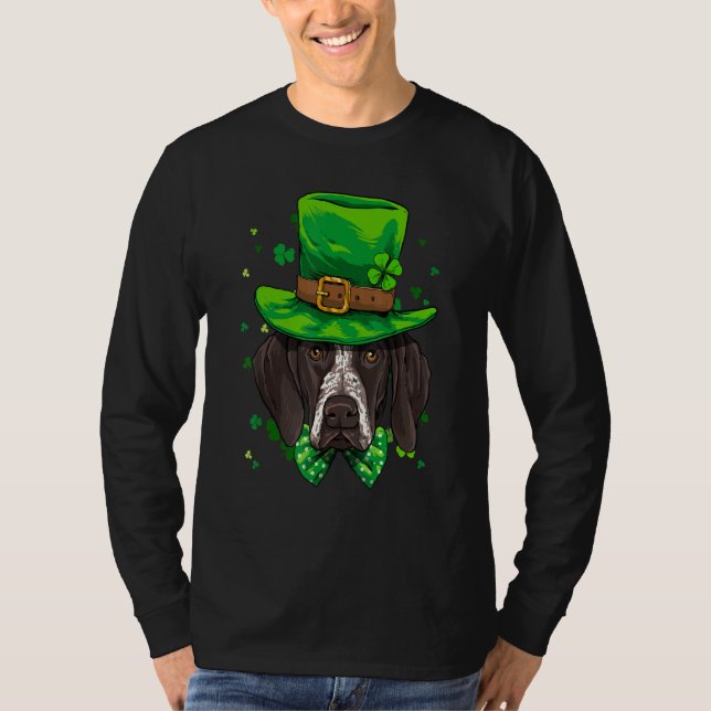 St Patrick's Day Leprechaun German Shorthaired Poi T-Shirt (Vorderseite)