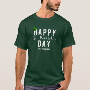 St Patrick's Day Leprechaun Hat mit Nachricht T-Shirt