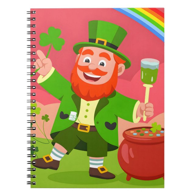 St. Patrick's Day Leprechaun-Illustration  Notizblock (Vorderseite)