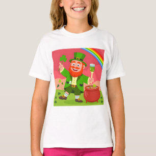 St. Patrick's Day Leprechaun-Illustration T-Shirt