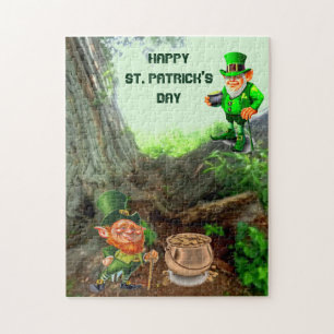 ST. PATRICK'S DAY LEPRECHAUN JIGSAW PUZZLE