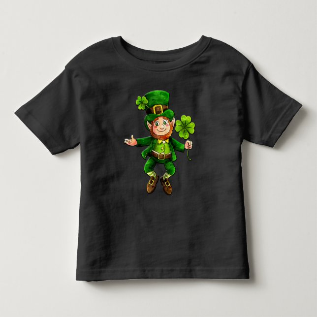 St. Patrick's Day Leprechaun Kindermädchen T Shirt (Vorderseite)