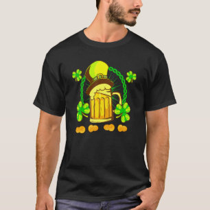 St Patrick's Day Leprechaun Kleeblatt Drink Bier W T-Shirt