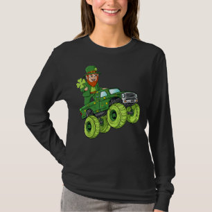 St Patricks Day Leprechaun Monster Truck Lucky Boy T-Shirt