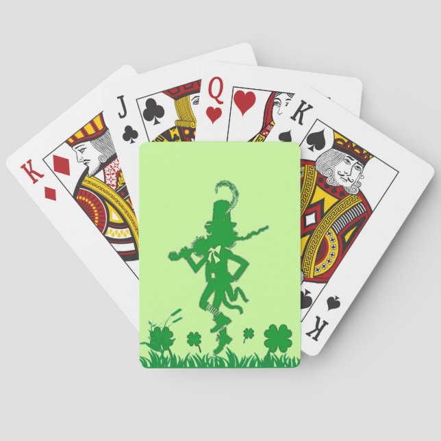 St. Patrick's Day Leprechaun Playing Cards Spielkarten (Rückseite)