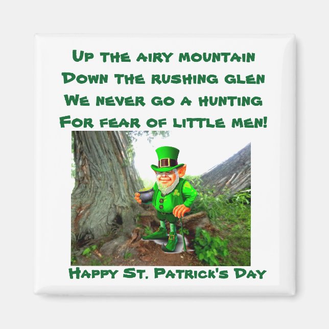 ST. PATRICK'S DAY LEPRECHAUN POEM-Magnet Magnet (Vorne)