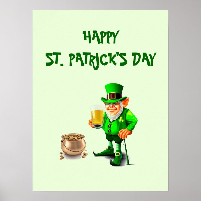 ST. PATRICK'S DAY LEPRECHAUN POSTER (Vorne)
