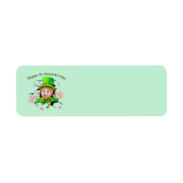 St. Patrick's Day leprechaun Return Address Label (Vorne)