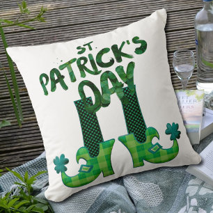 St Patrick's Day Leprechaun Shoes Kissen