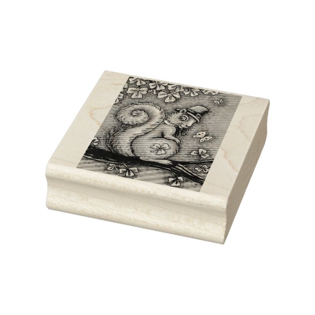 ST. PATRICK'S DAY LEPRECHAUN SQUIRREL RUBBER BRIEF GUMMISTEMPEL (Stempel)