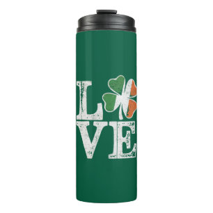 St Patricks Day Liebe Glücklicher Irischer Kleebla Thermosbecher