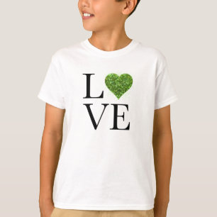 St. Patrick's Day   LIEBE   Grün glitzerndes Herz T-Shirt